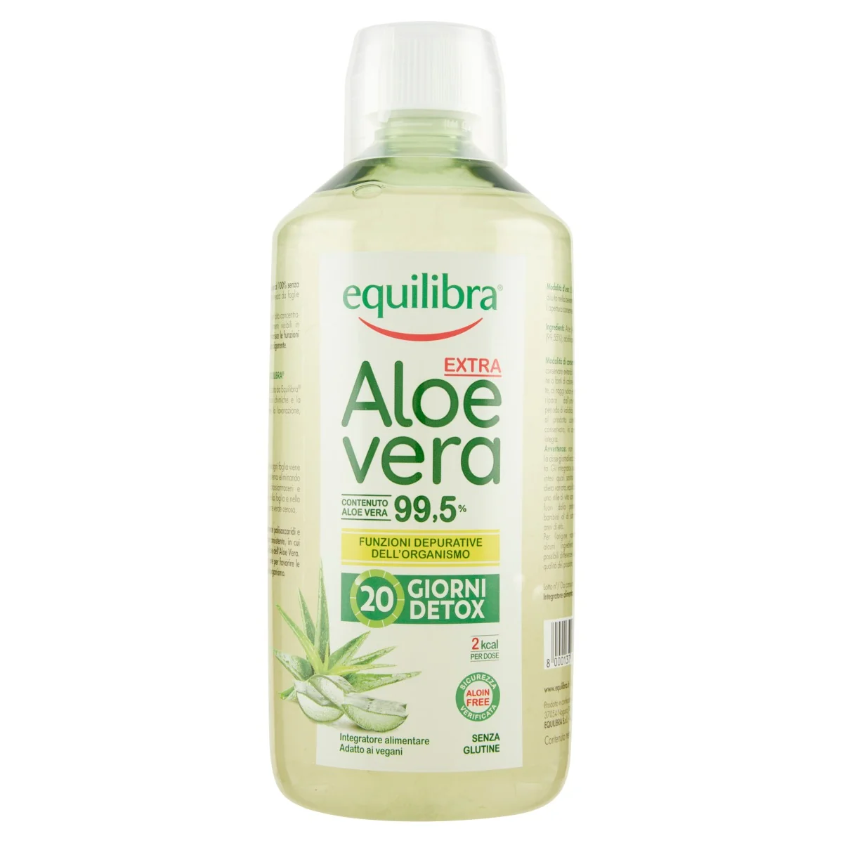 Equilibra Aloe Vera Extra 99,5% 1 L Azione Depurativa e Digestiva
