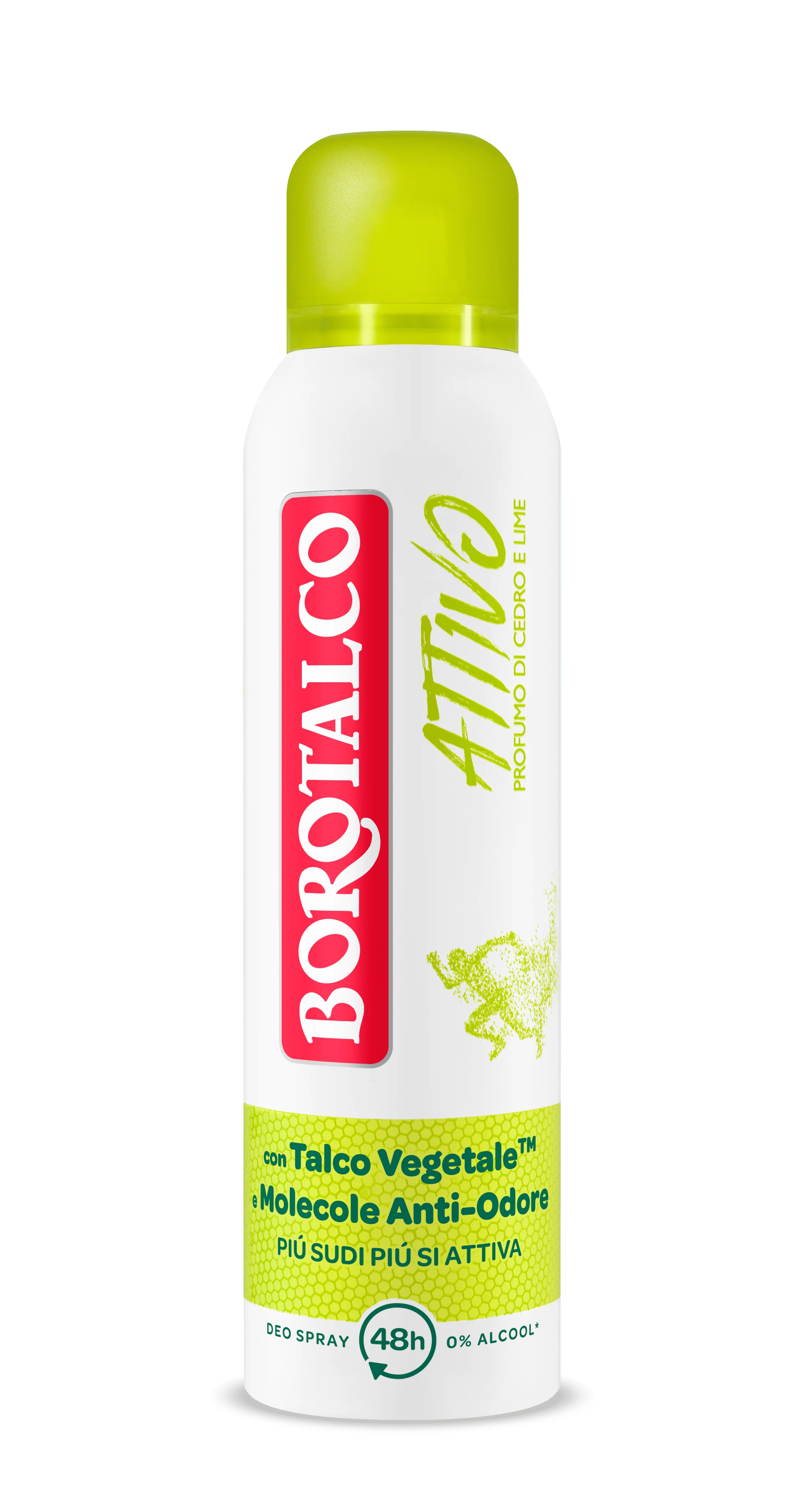 Borotalco Deo Spray Attivo Giallo 150 ml Deodorante 48h
