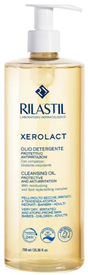 Rilastil Xerolact Olio Detergente 750 ml - Azione Idratante e Relipidante