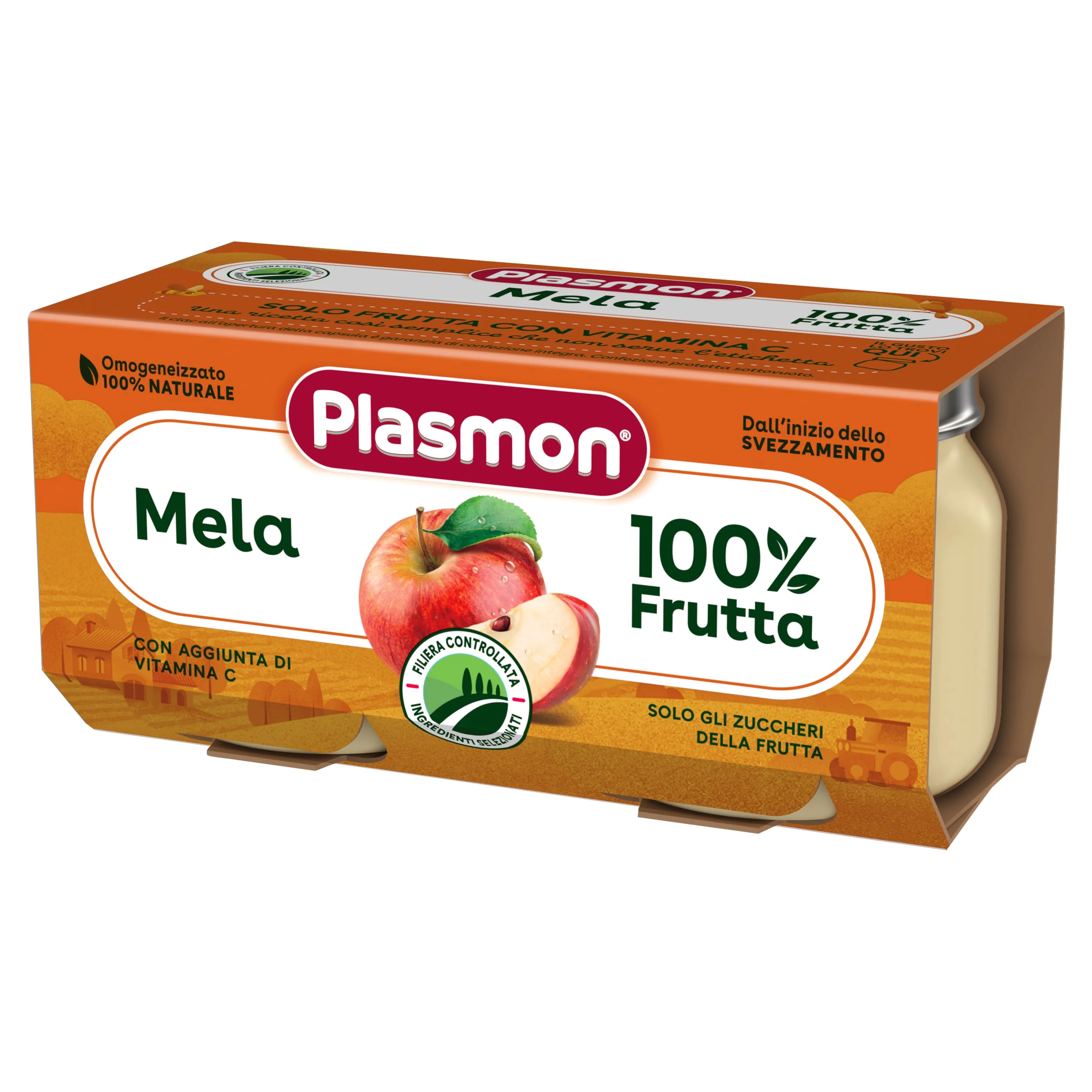 Plasmon Omog Mela 2X80G Senza Glutine
