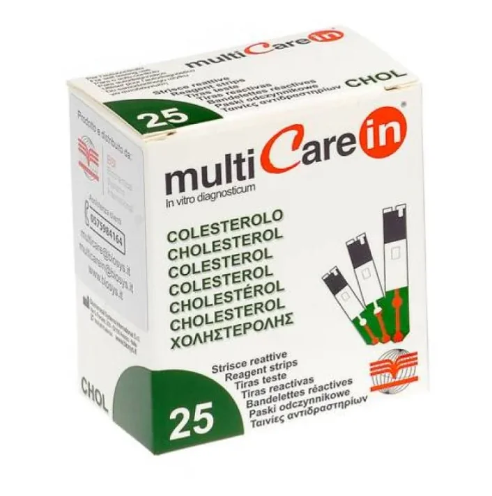 Multicare In Colesterolo Strisce Misurazione Colesterolo 25 Pezzi
