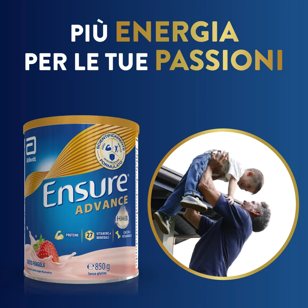 Ensure Advance Fragola 850 g Funzione muscolare e Mantenimento delle Ossa
