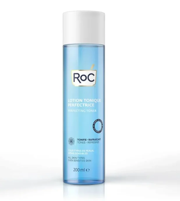 RoC Cleansers Tonico Perfezionatore Viso Struccante Rinfrescante 200 ml Formulato Per Liberare i Pori