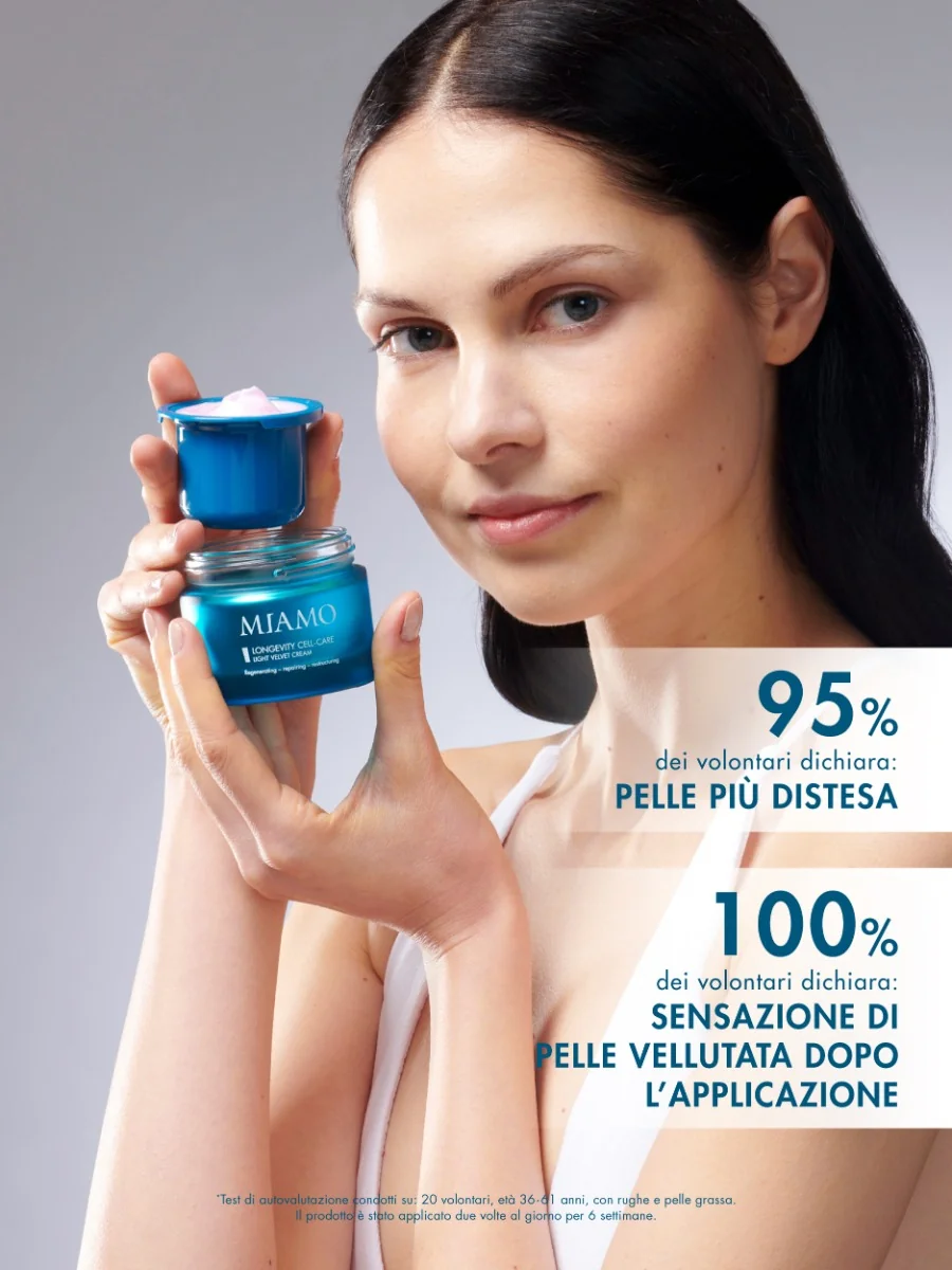 Miamo Longevity Plus Longevity Cell Care Light Velvet Cream 50 ml Rigenera Ripara e Ristruttura