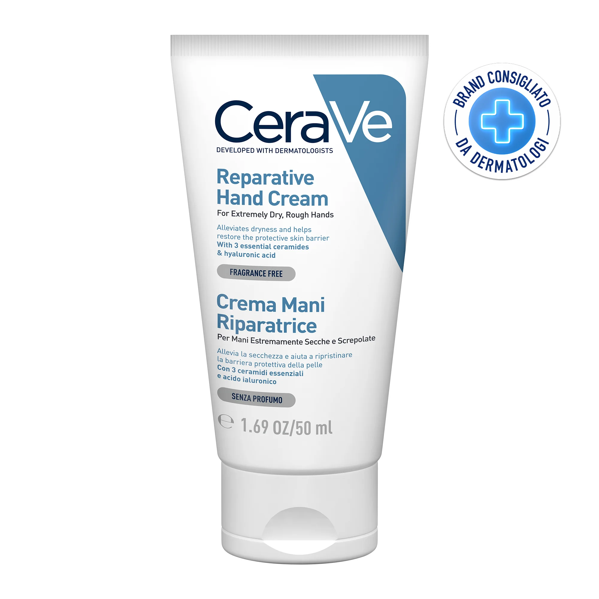 Cerave Crema Mani 50 Ml Idratazione Intensa con acido ialuronico