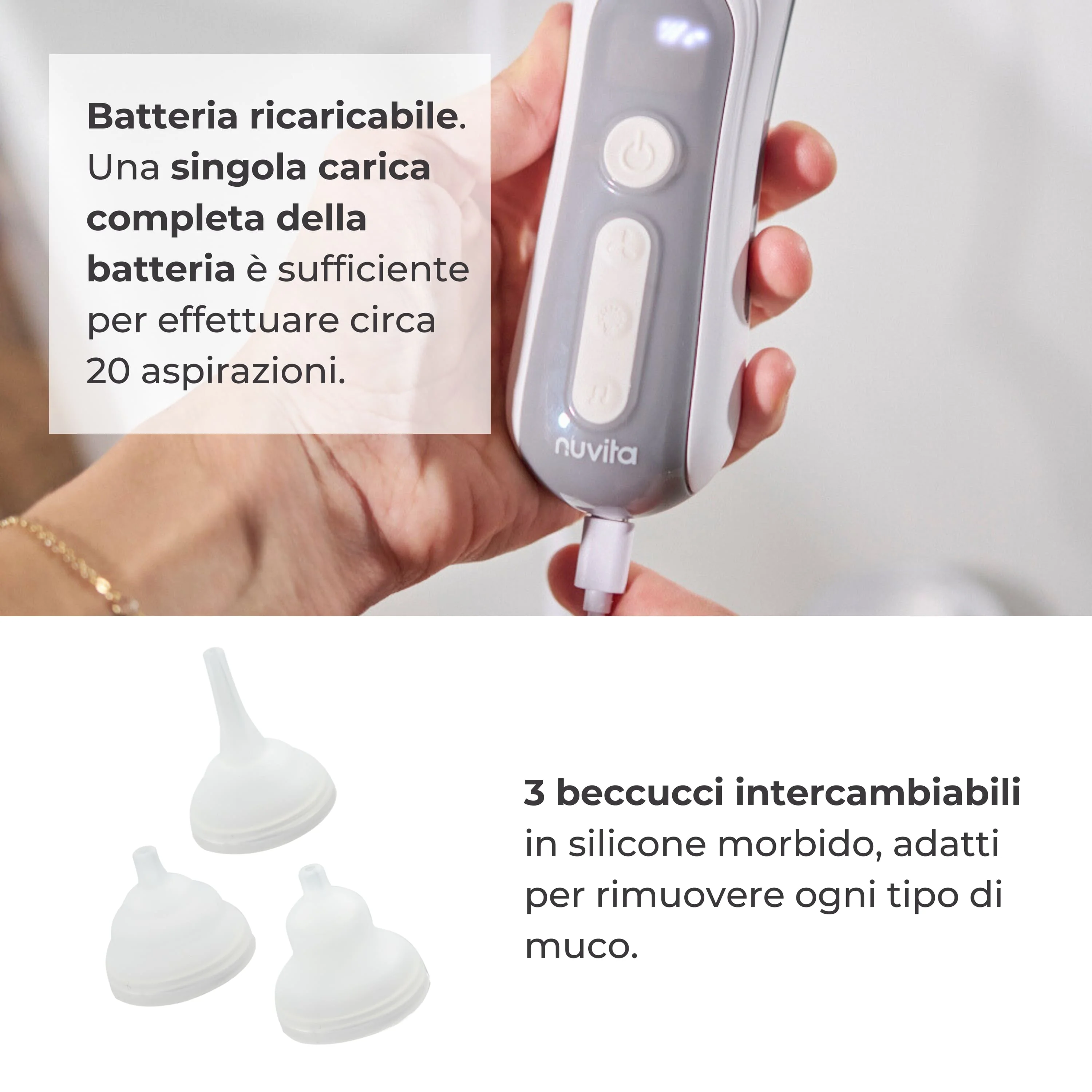 Nuvita Aspiratore Nasale Elettrico Igiene Nasale