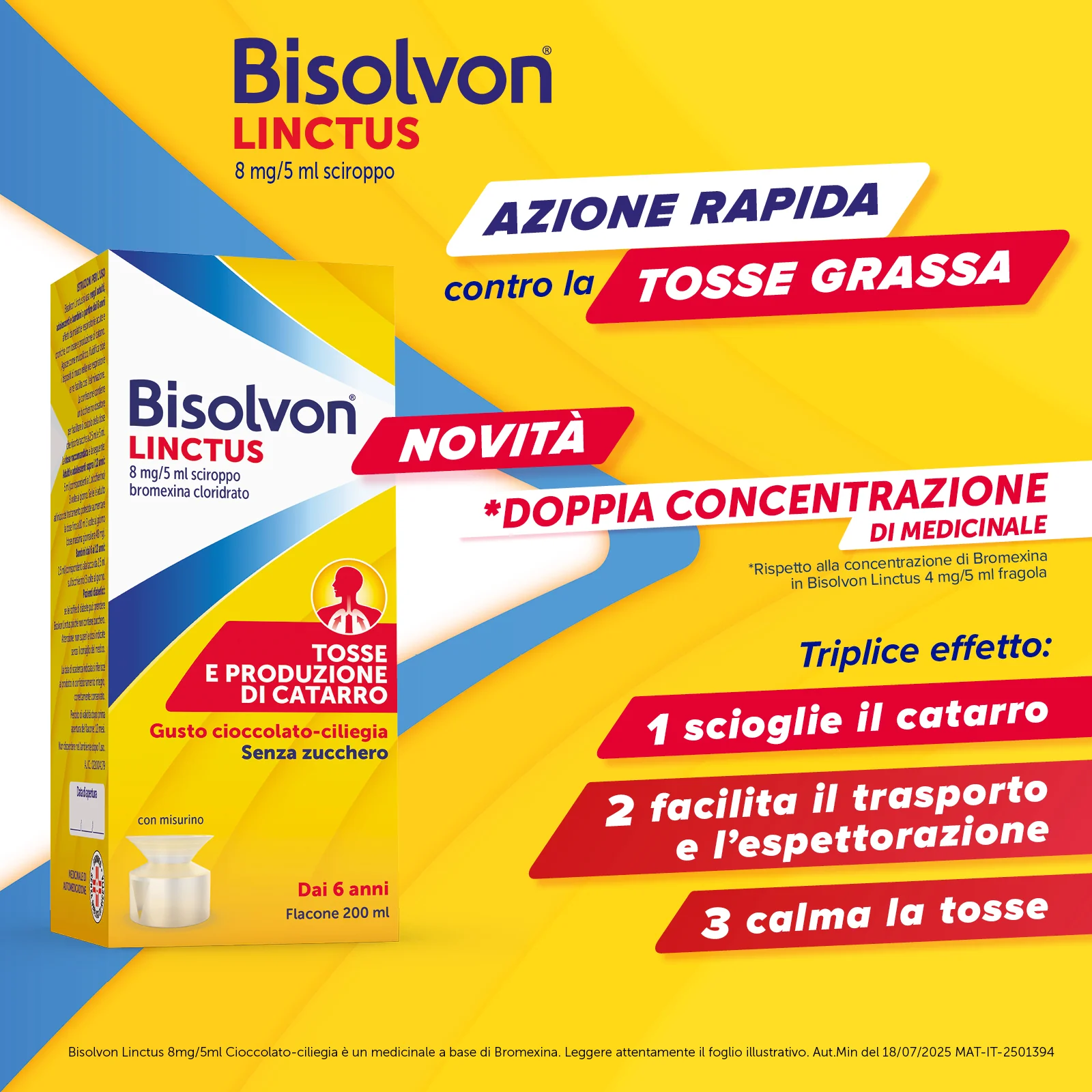 Bisolvon Linctus Sciroppo Flacone 200 Ml 8 Mg/5 Ml
