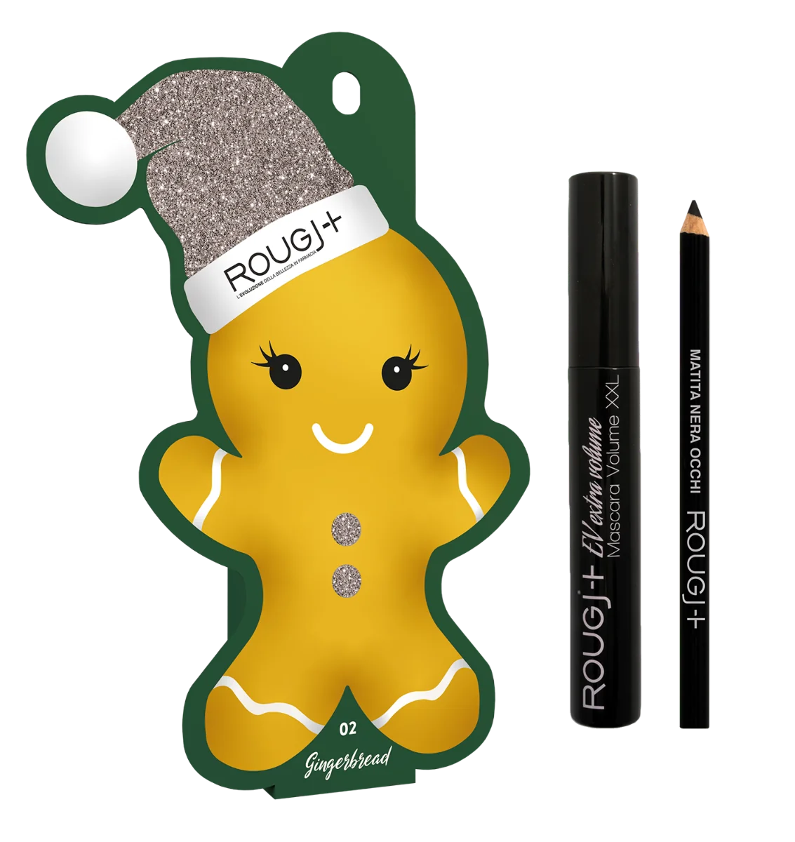 Rougj Ginger Bread Matita Nera + Mascara Extra-Volume EV Nero Kit make up