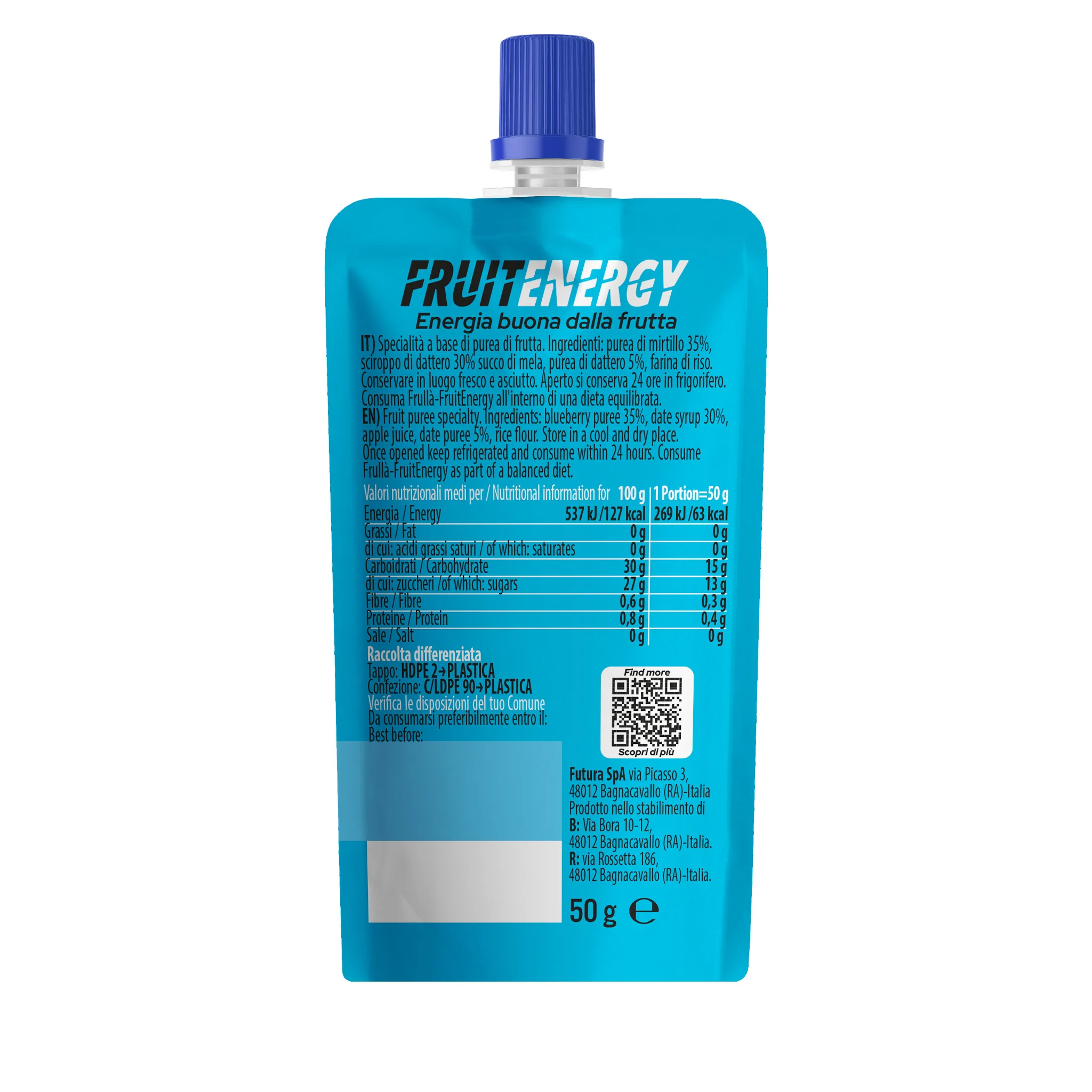 Frulla' Fruit Energy Mirtillo 50G