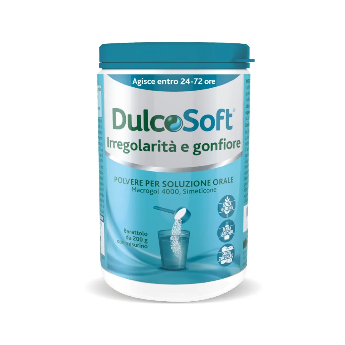Dulcosoft Irregolarità Gonfiore Polvere 200 g Agisce Entro 24-48 Ore