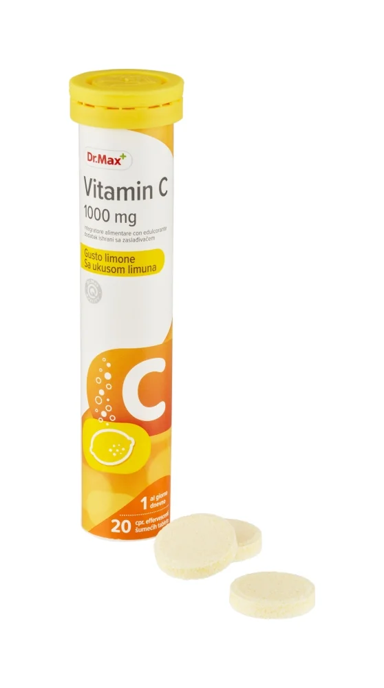 Dr. Max Vitamina C 1000Mg 20 Compresse Effervescenti Supporta il Sistema Immunitario