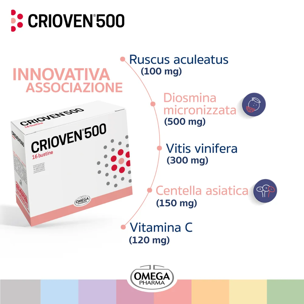 Crioven 500 Integratore Microcircolo 16 Bustine
