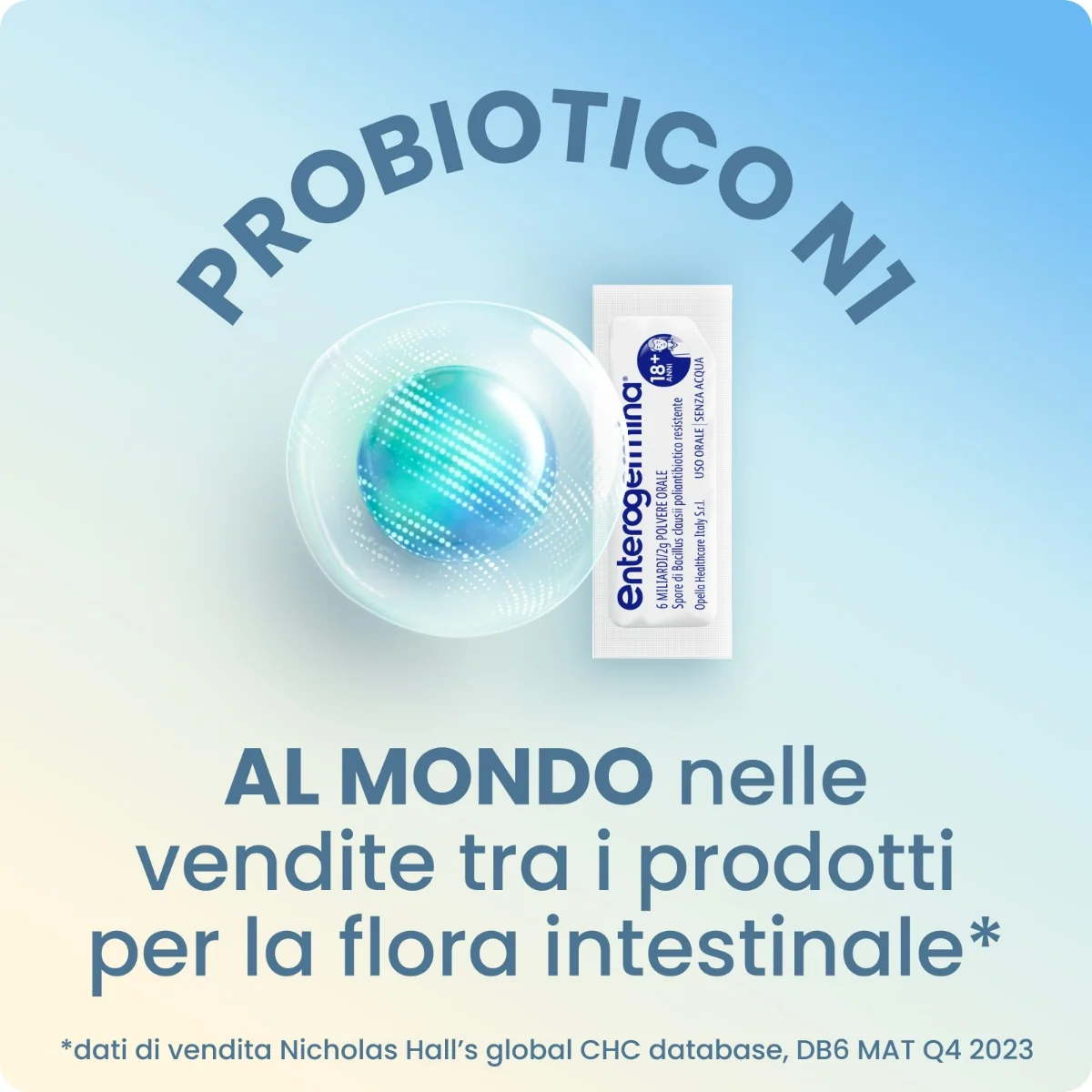 Enterogermina 6 Miliardi Adulti 9 Bustine Per Favorire l'Equilibrio Della Flora Intestinale