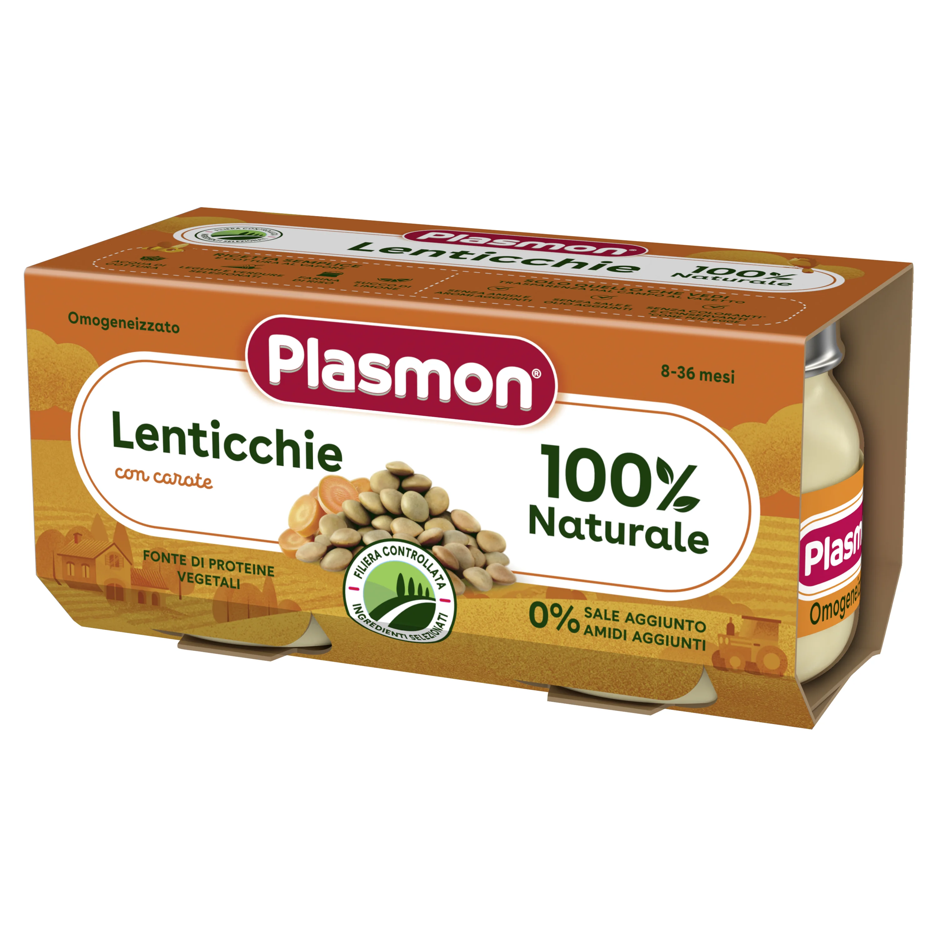 Plasmon Omogeneizzati Lenticchie 2X80 g Svezzamento