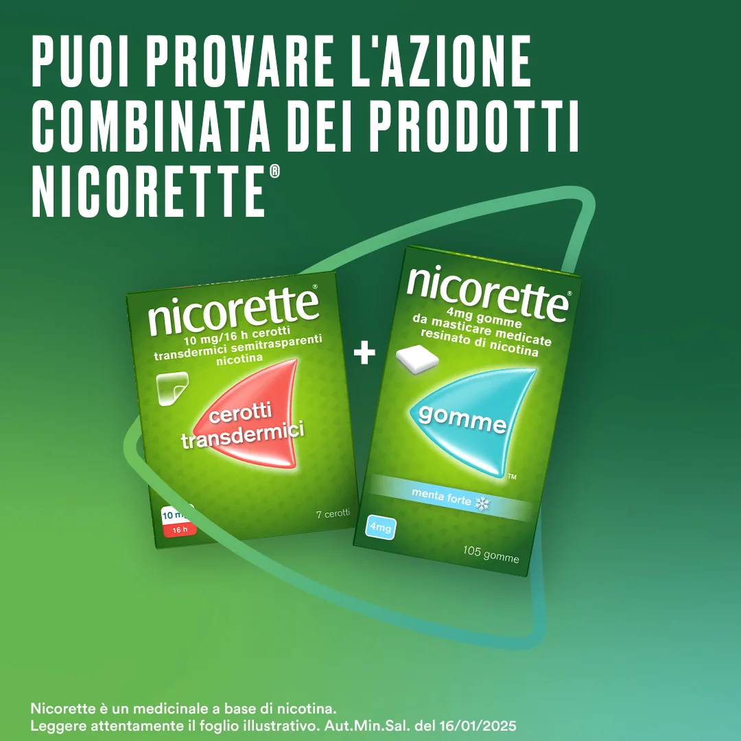 Nicorette 4 Mg Gusto Menta Forte 105 Gomme Masticabili Per Smettere di Fumare