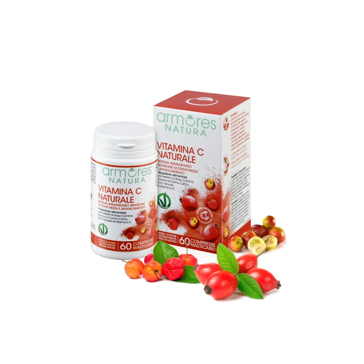 Armores Natura Vitamina C Naturale 60 Compresse Masticabili Per il Sistema Immunitario
