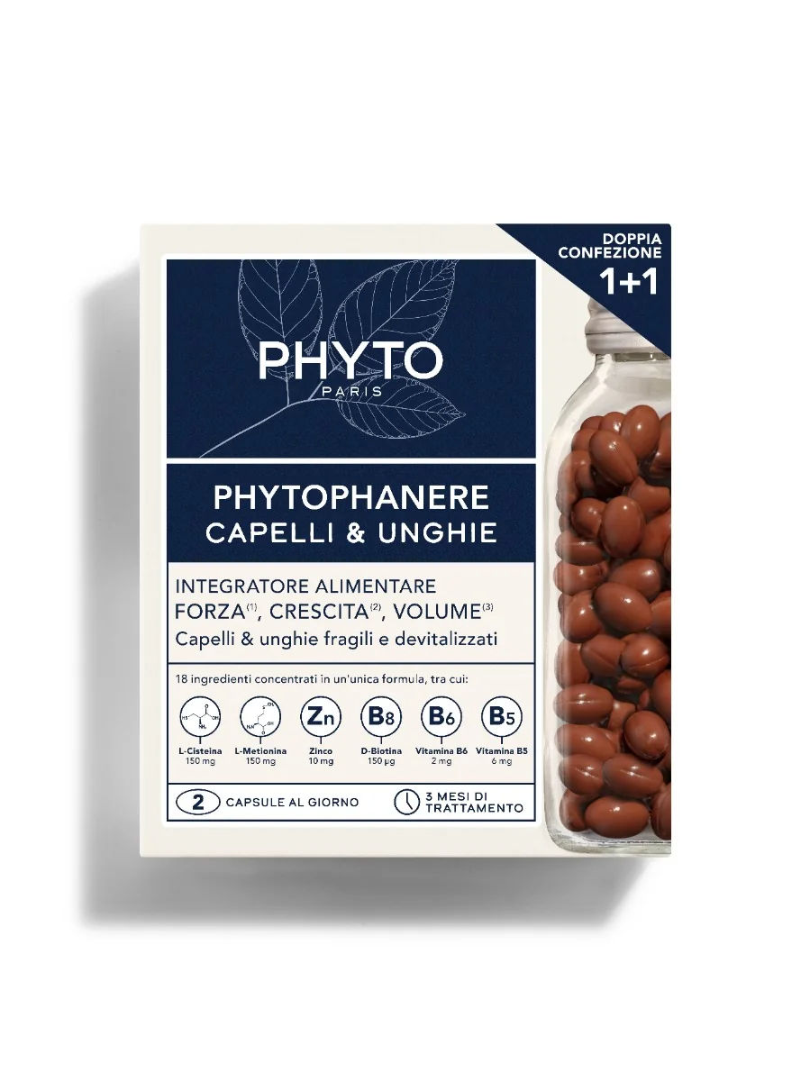 Phyto Phytophanere 180 Capsule Integratore Alimentare per Capelli e Unghie