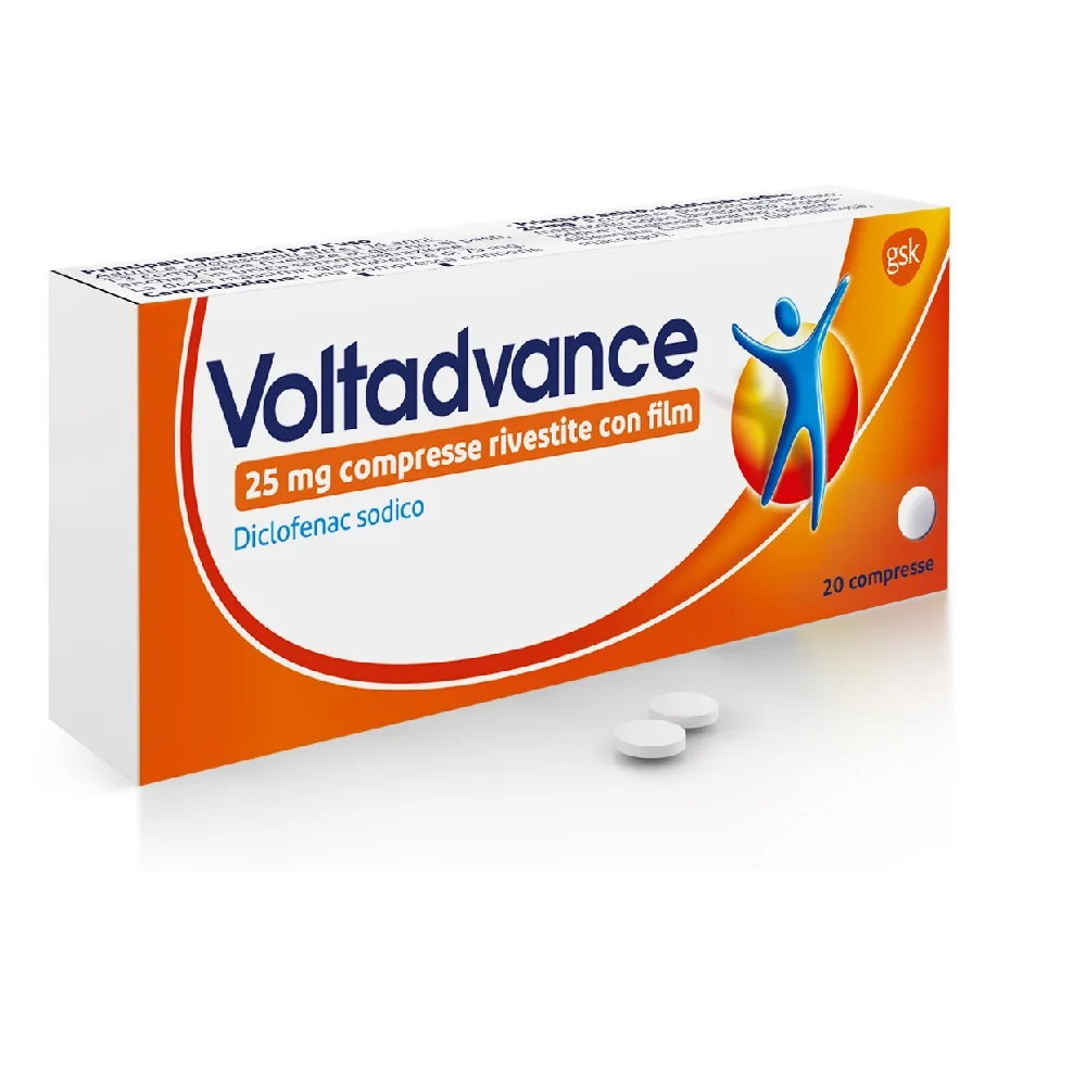 Voltadvance 25 mg Diclofenac 20 Compresse Rivestite Dolori Articolari