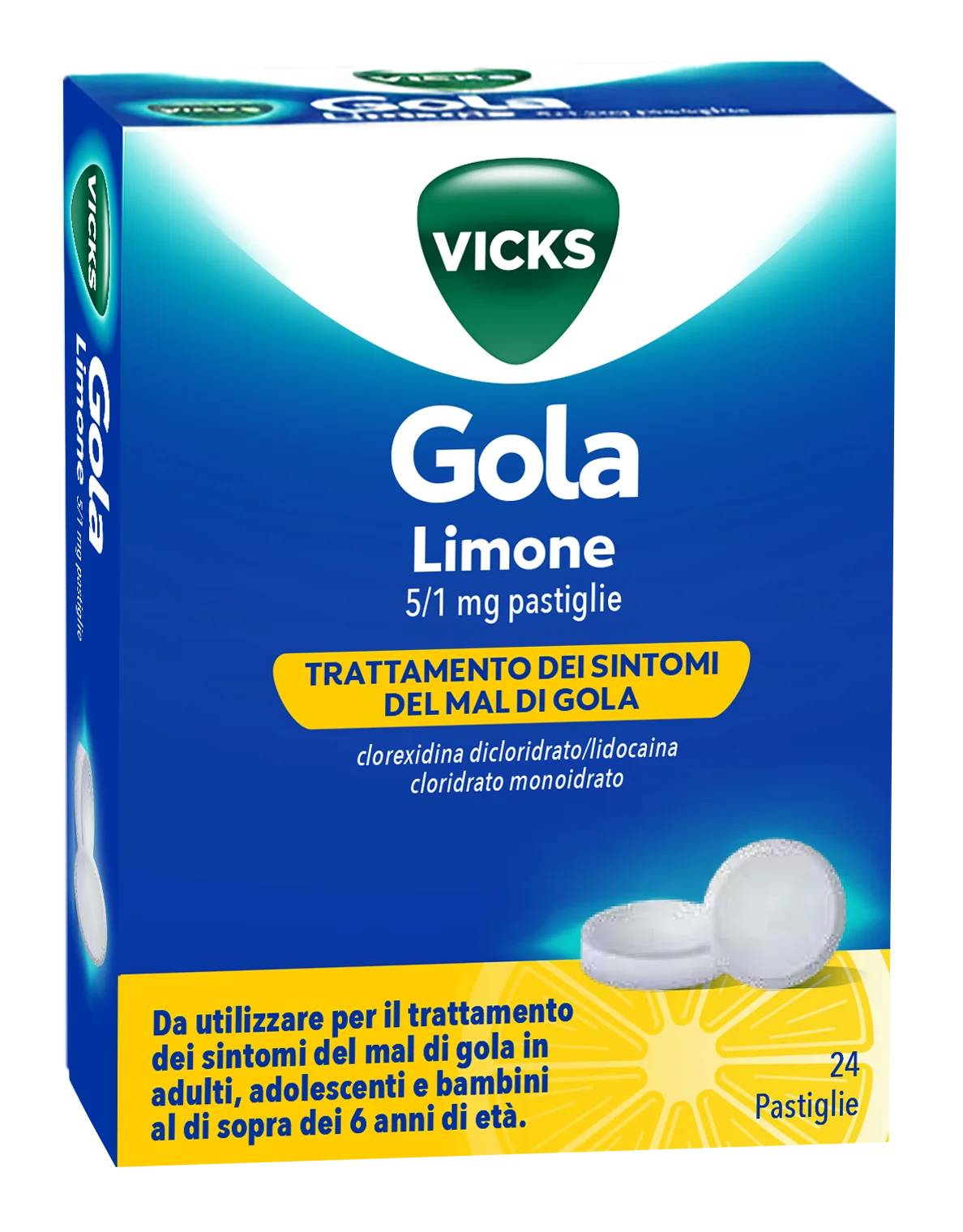 Vicks Gola 24Past 5+1Mg Limone