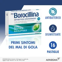Neo Borocillina 6,4+52 mg Gusto Mentolo Eucaliptolo 16 Pastiglie