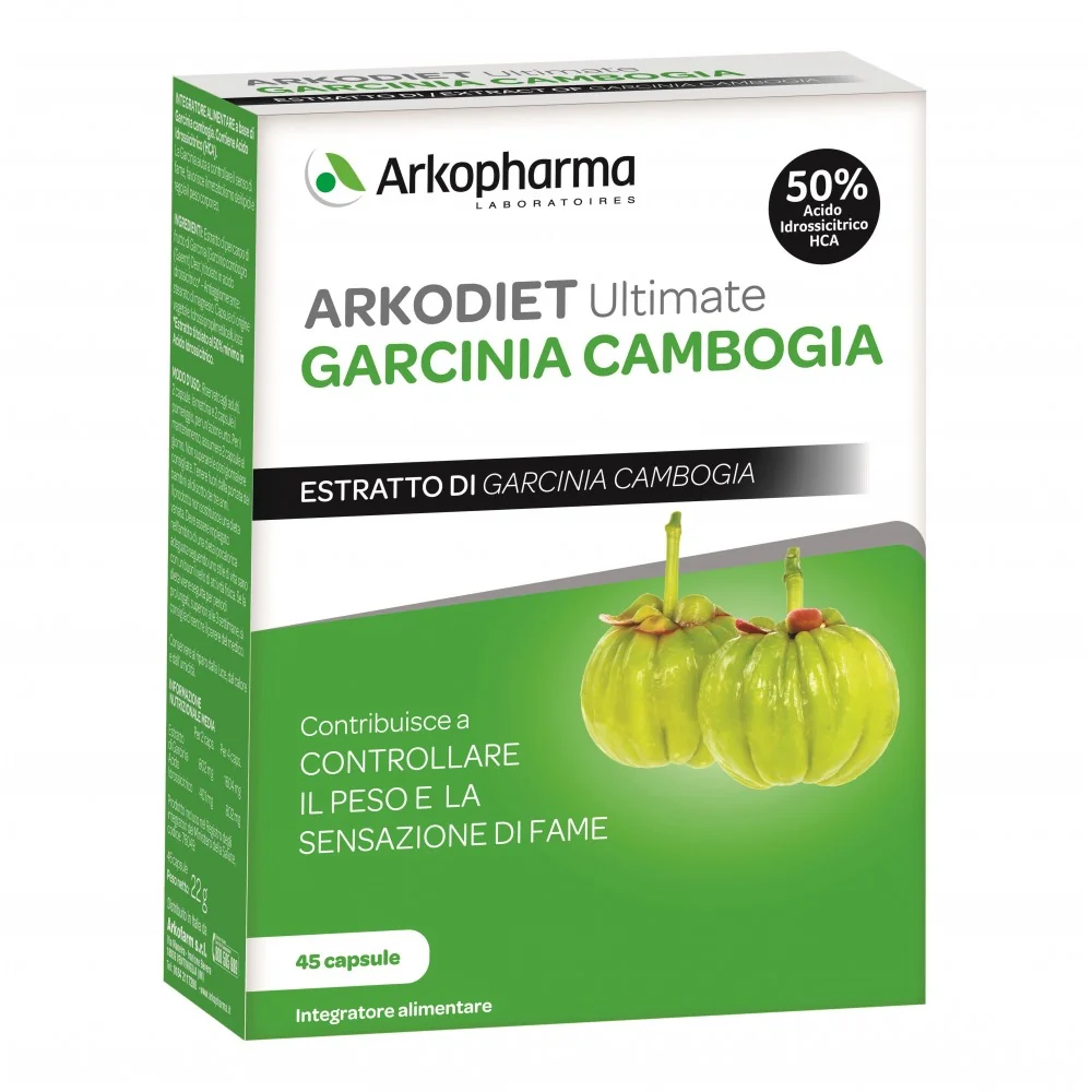Arkopharma Arkodiet Ultimate Garcinia 45 Capsule Controlla il Peso e Riduce la Sensazione di Fame