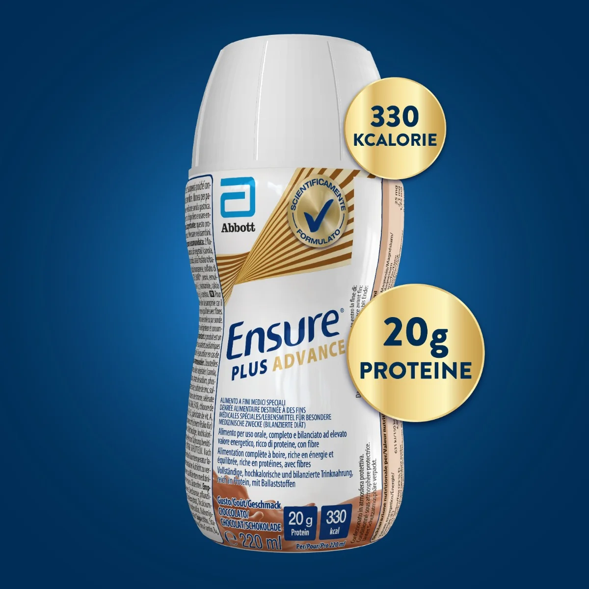 Abbott Ensure Plus Advance Cioccolato 4x220ml Supplemento Alimentare Proteico