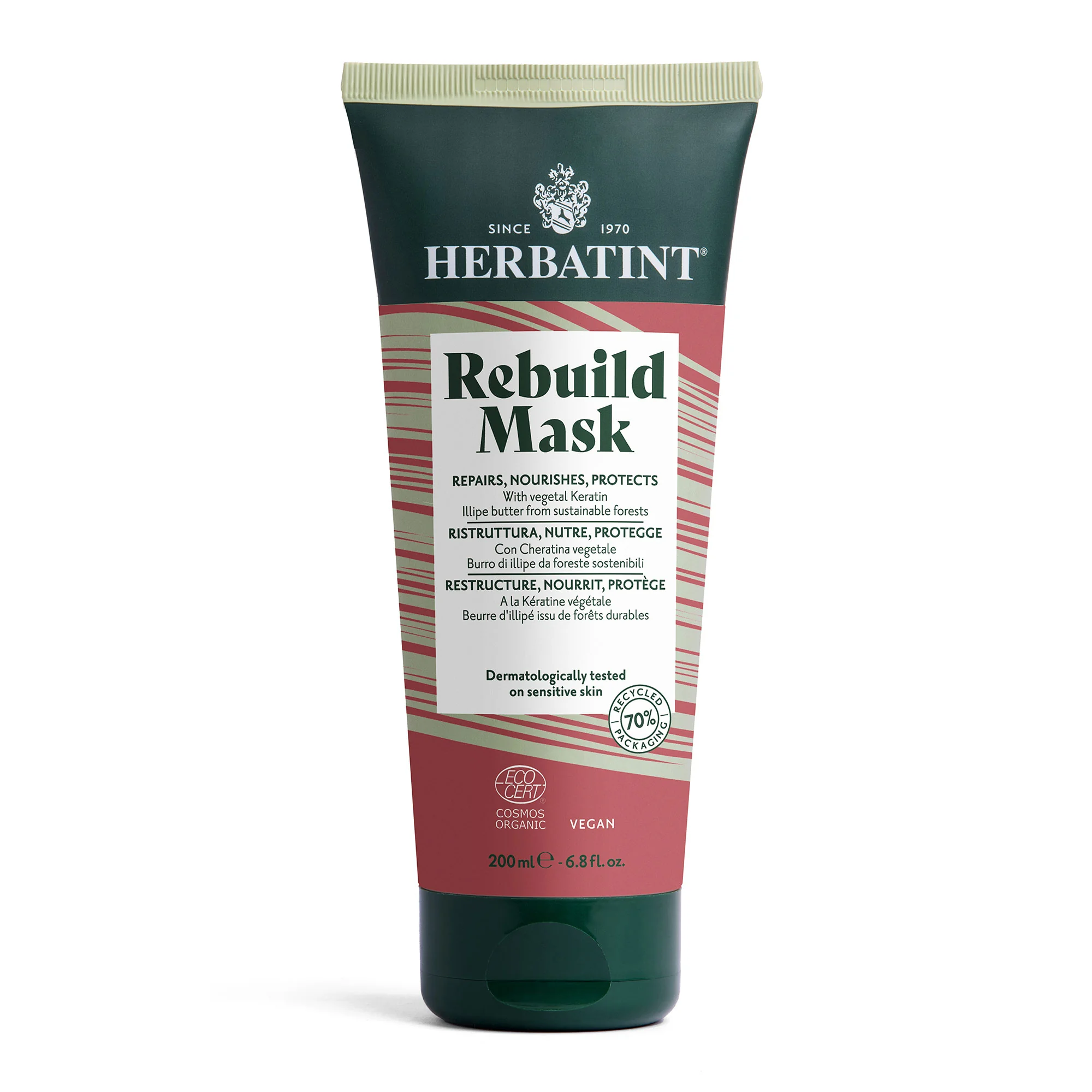 Herbatint Rebuild Mask 200 Ml Capelli Secchi e Sfibrati