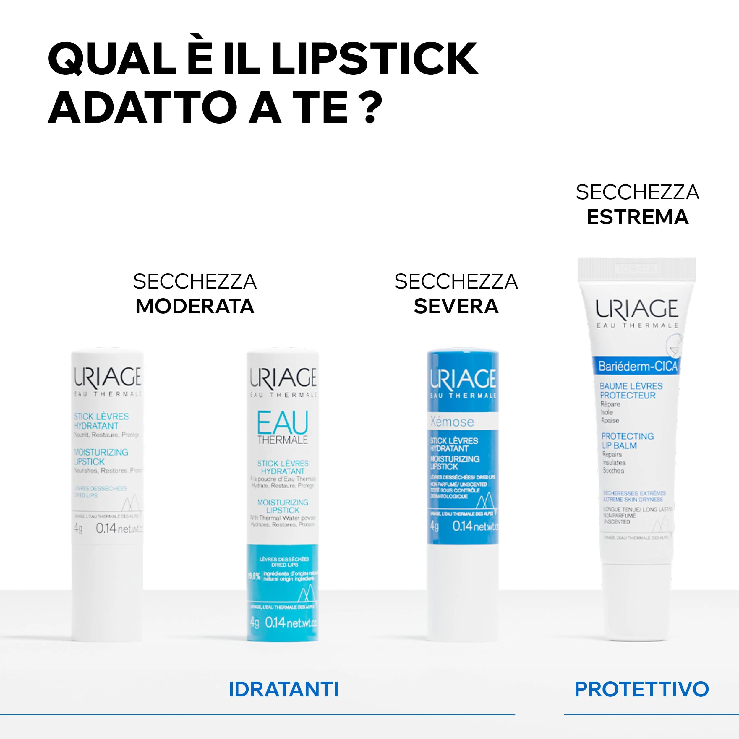 Uriage Barièderm Cica-Levres Balsamo Labbra Secche Screpolate 15 ml Balsamo Barriera