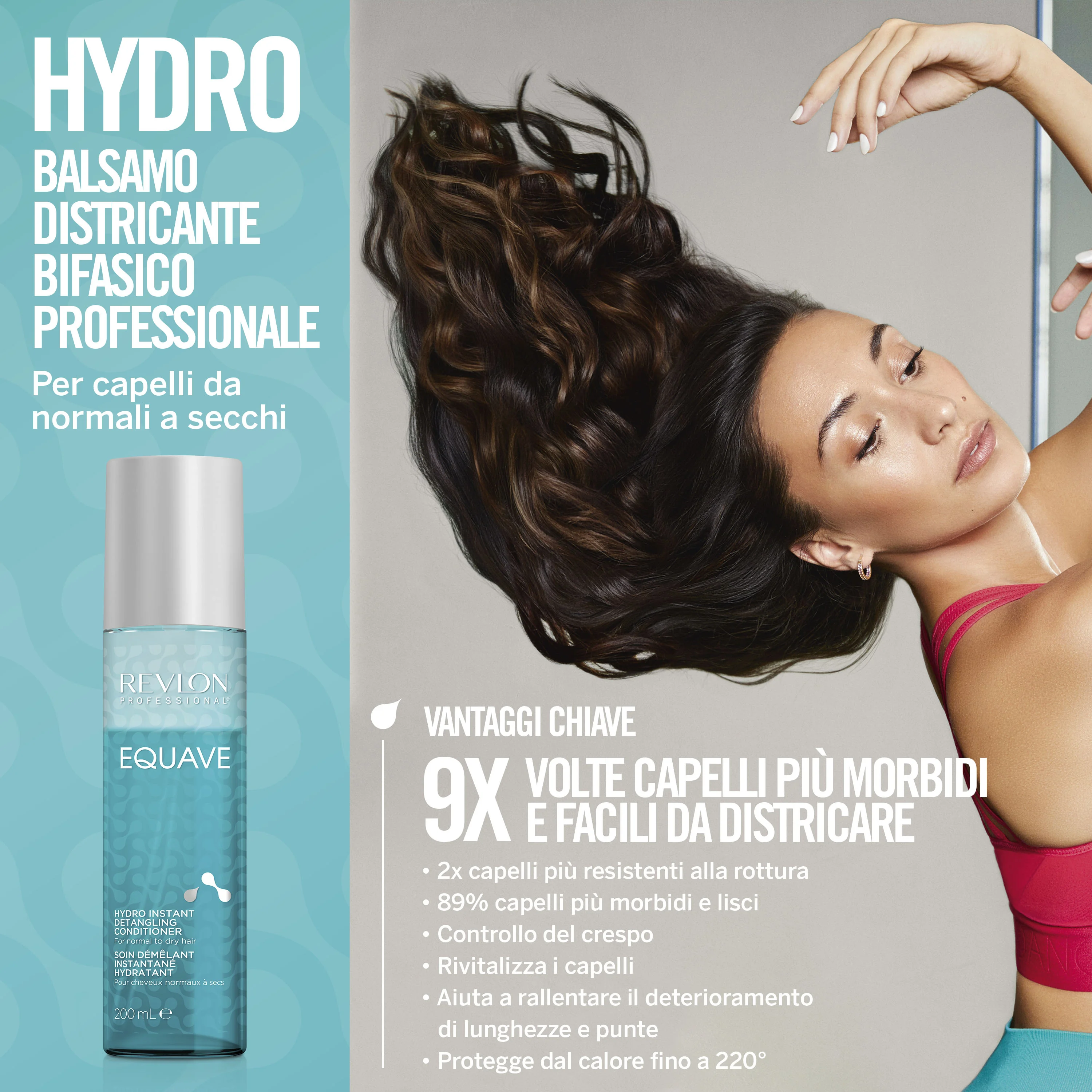 Revlon Equave Hydro Instant Detangling Conditioner 200 ml Districante bi-fase senza risciacquo