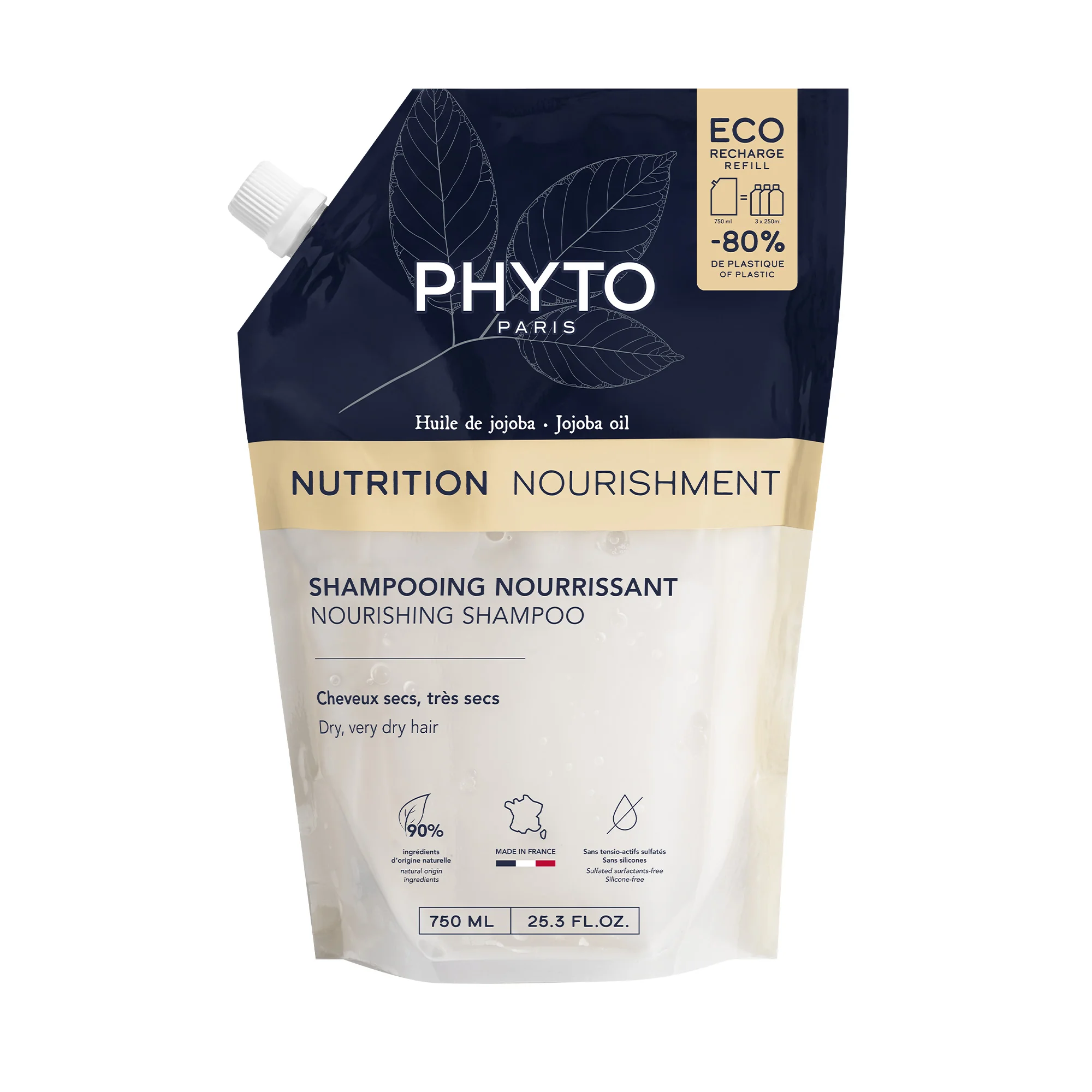 Phyto Paris Nutrition Ricarica Shampoo 750 Ml Formato Ricarica