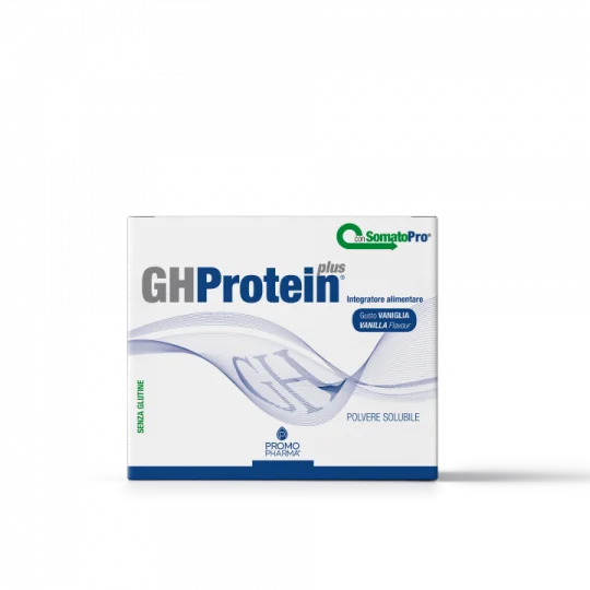 PromoPharma Gh Protein Plus Gusto Vaniglia 20 Bustine Integratore a Base di Proteine Da Siero di Latte
