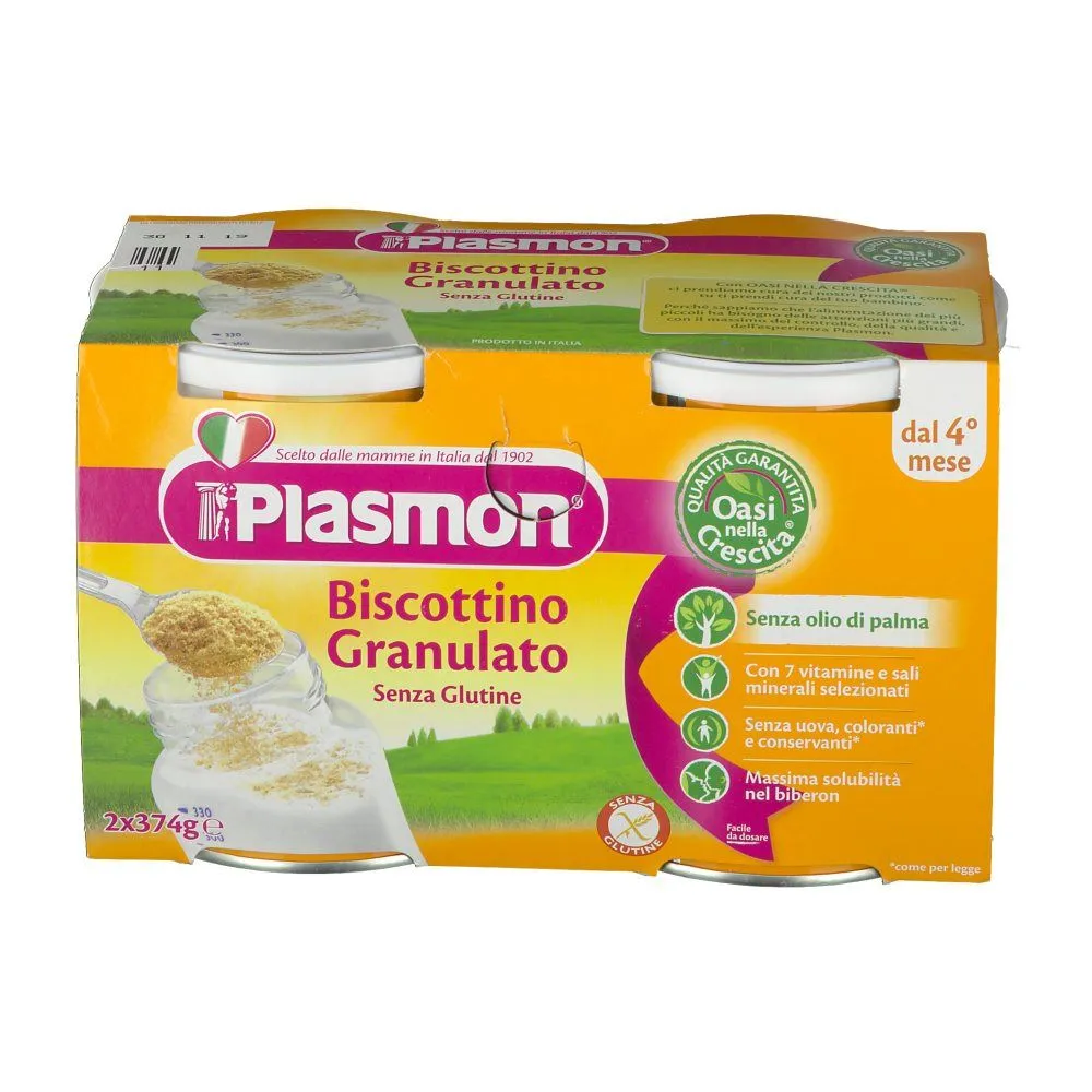 Plasmon Biscottino Granulato 2 x 374 g Alimento per l'infanzia