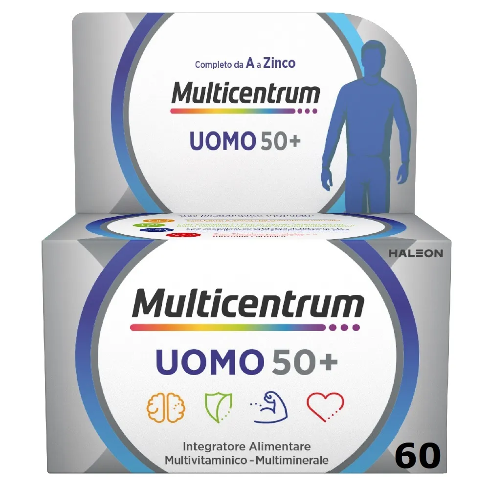 Multicentrum Uomo 50+ 60 Compresse Multivitaminico