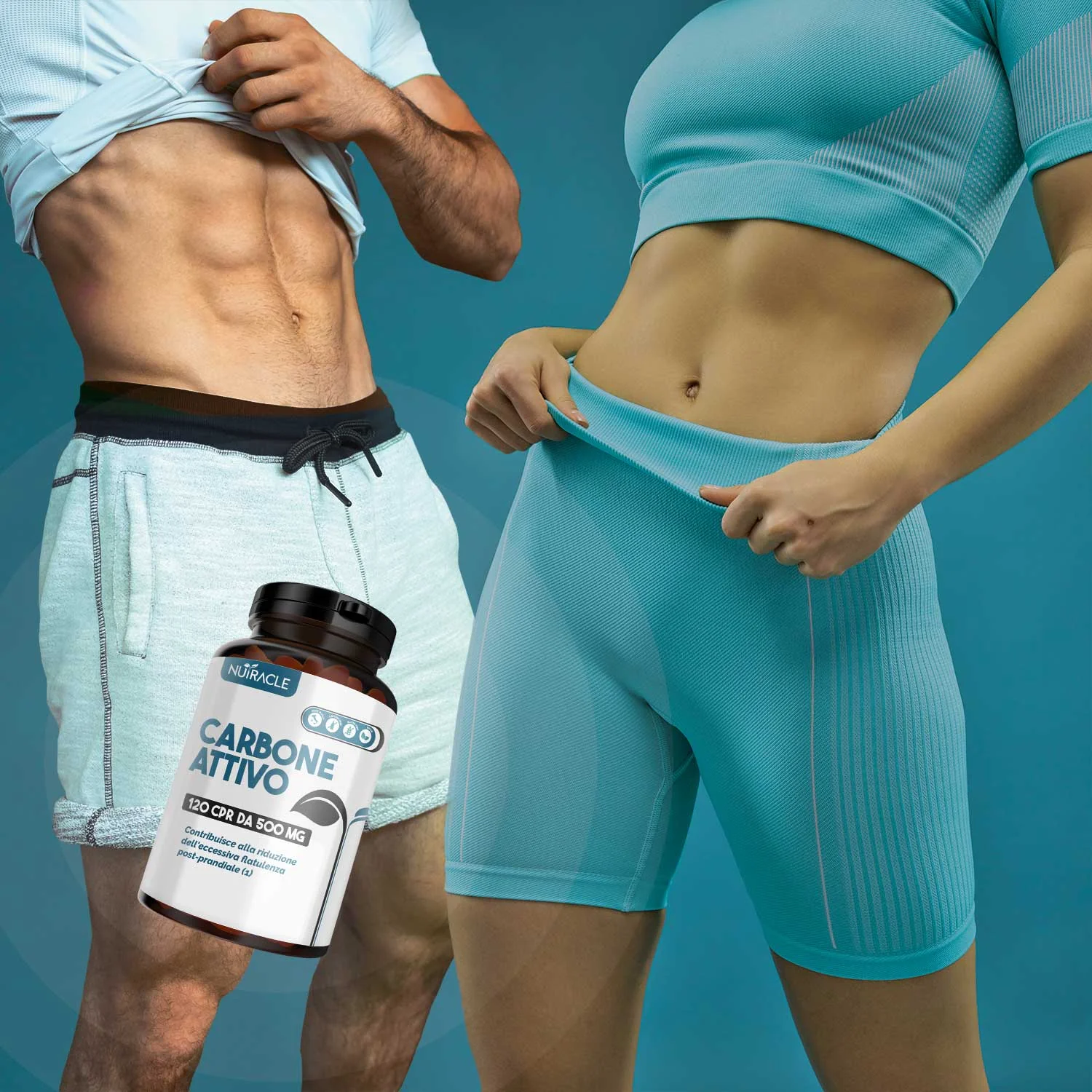 Nutracle Carbone Attivo 120 Compresse Disturbi Digestivi e Meteorismo