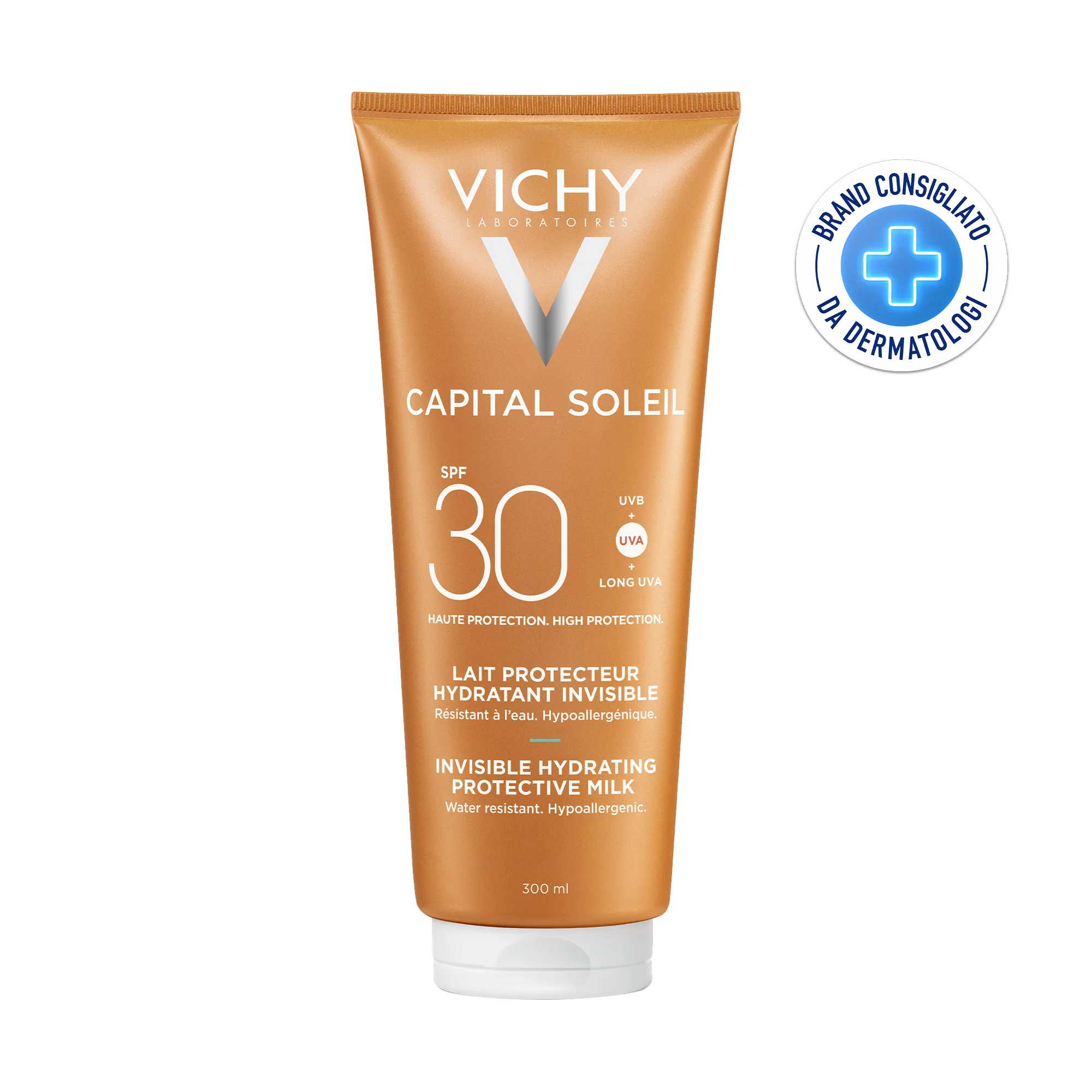 Vichy Capital Soleil SPF30, 300 ml Latte idratante fresco viso e corpo