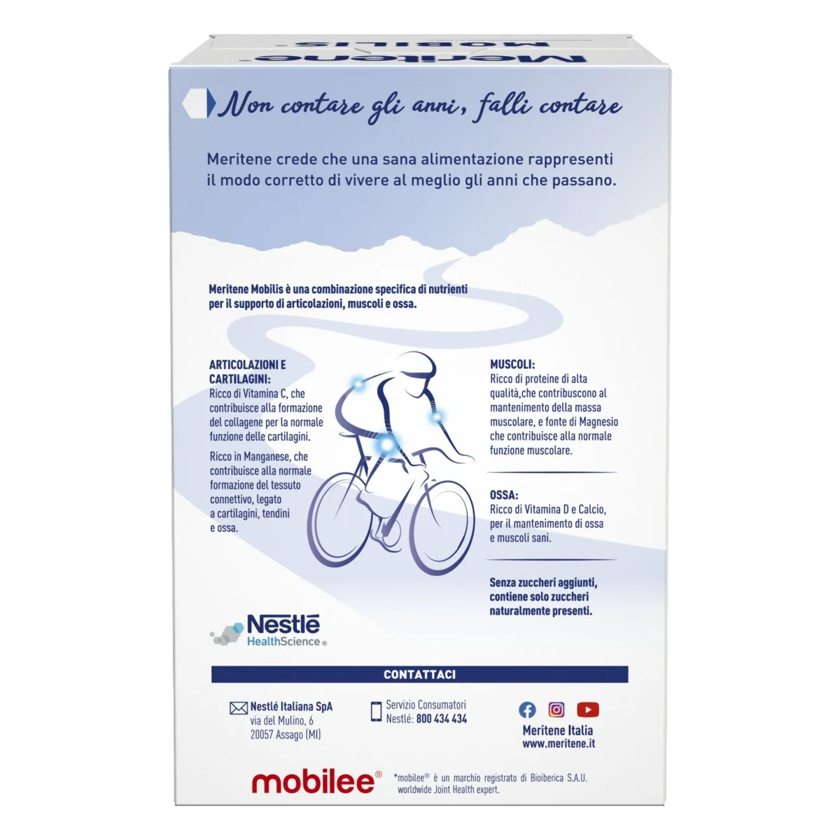 Meritene Mobilis Vaniglia Integratore Muscoli Ossa Articolazioni 10 bustine Mobilità Articolare