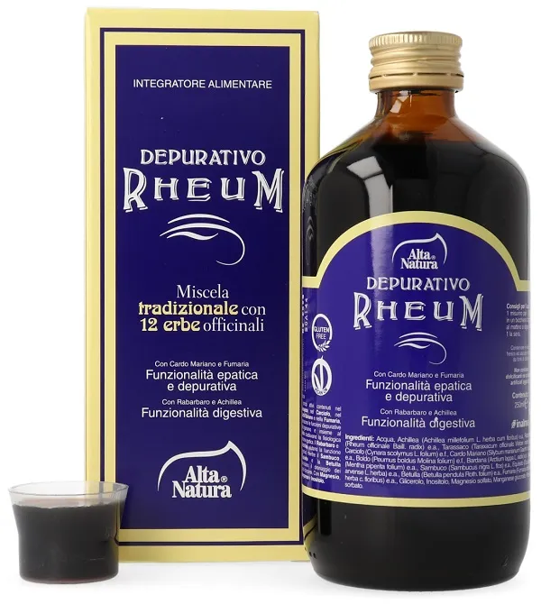Alta Natura Depurativo Rheum 250 ml - Integratore Depurativo e per Funzione Digestiva
