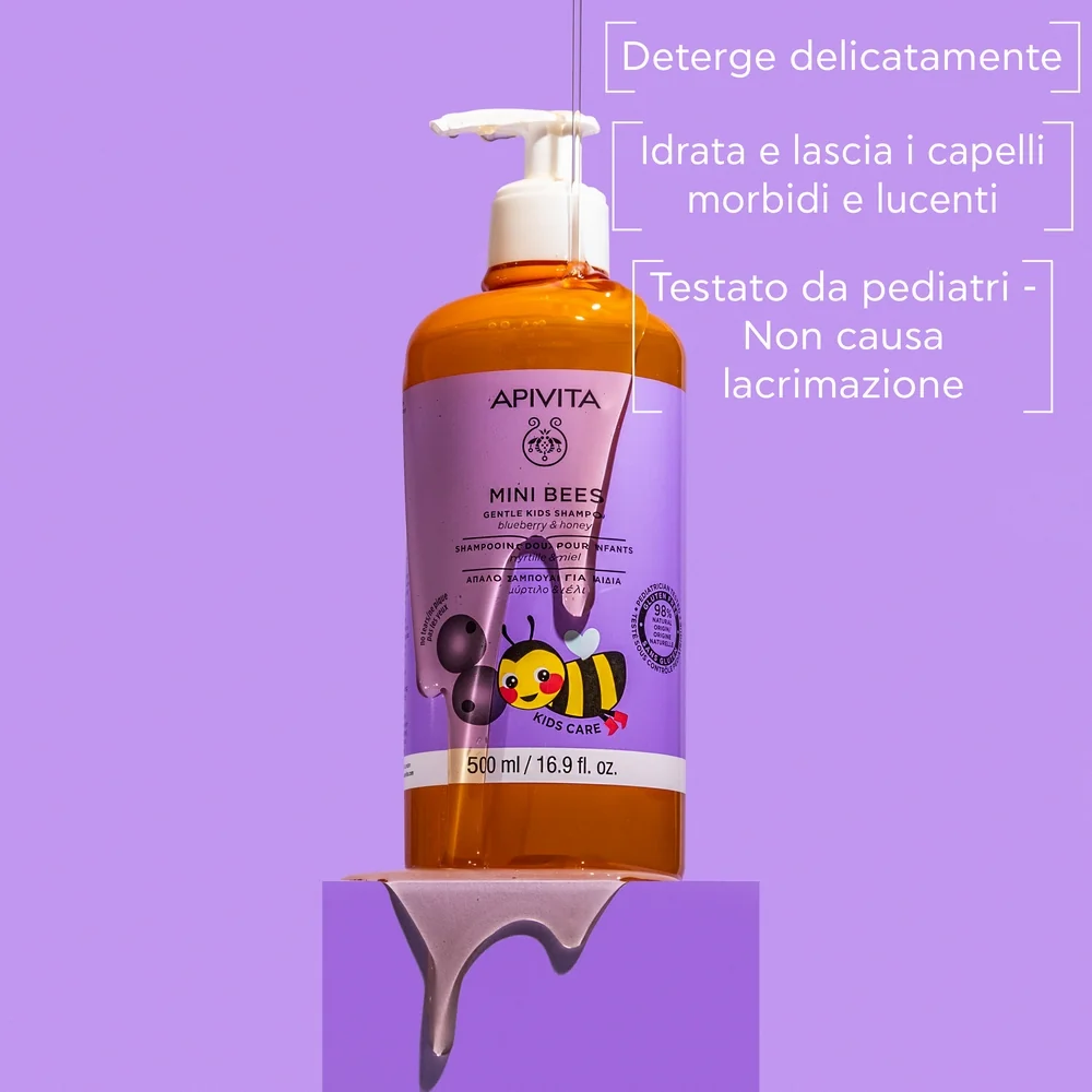 Apivita Kids Shampoo Blub & Honey 500 Ml Shampoo Delicato Bimbi