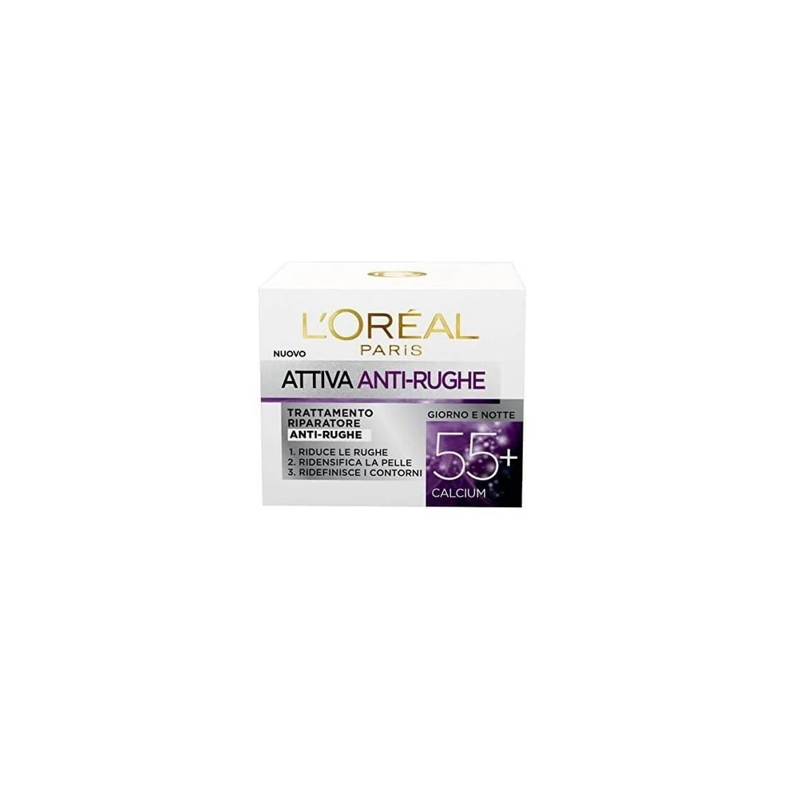L'oreal Paris Crema Anti Rughes Attiva 50 ml Crema Viso Anti Rughe per Pelli Maturi