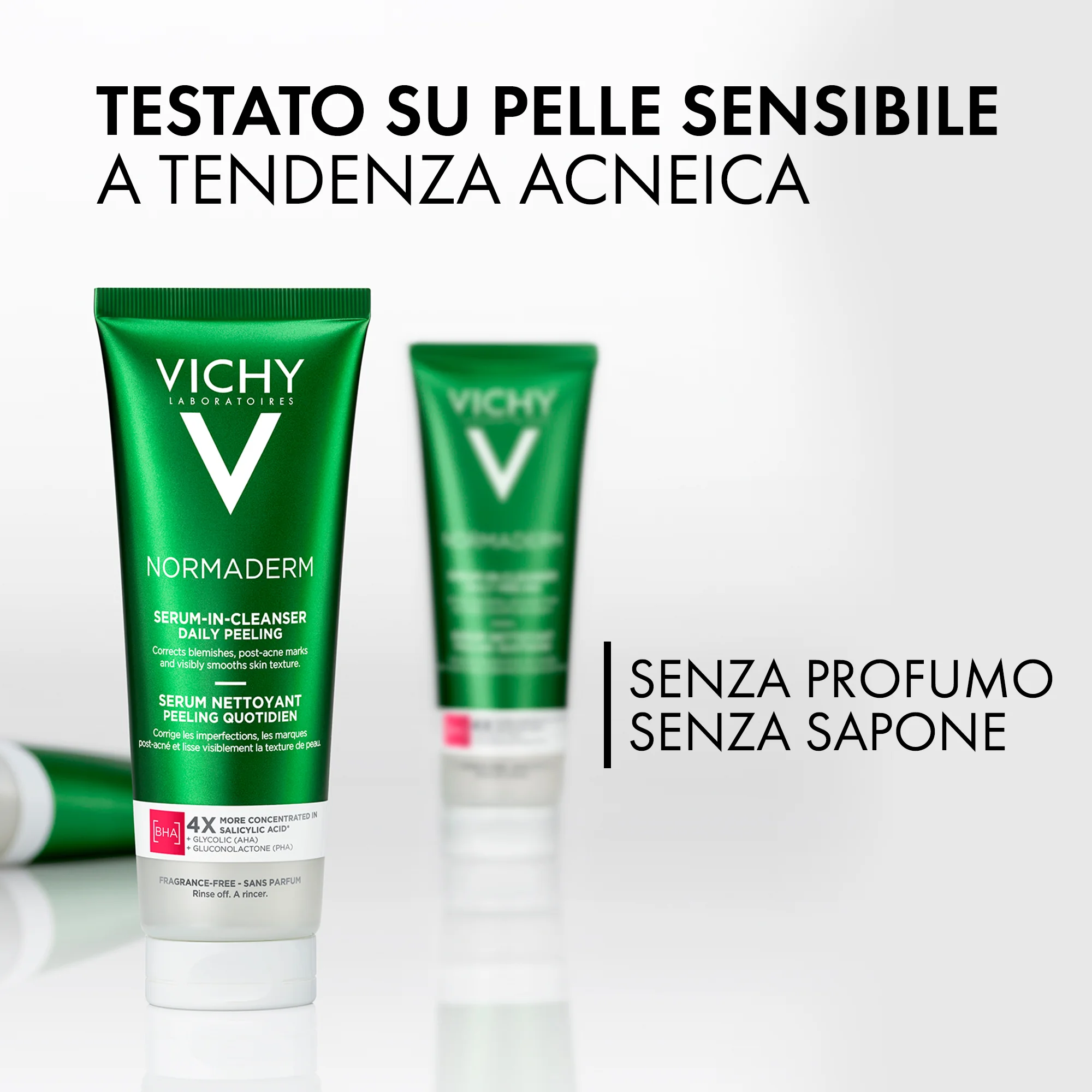 Vichy Normaderm No Peel Cleanser 125 Ml Detergente viso delicato