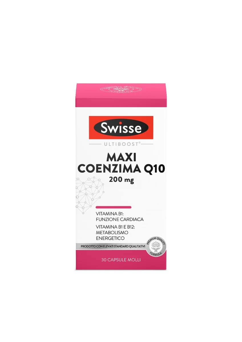 Swisse Maxi Coenzima Q10 Integratore Cardiaco 30 Capsule Antiossidante