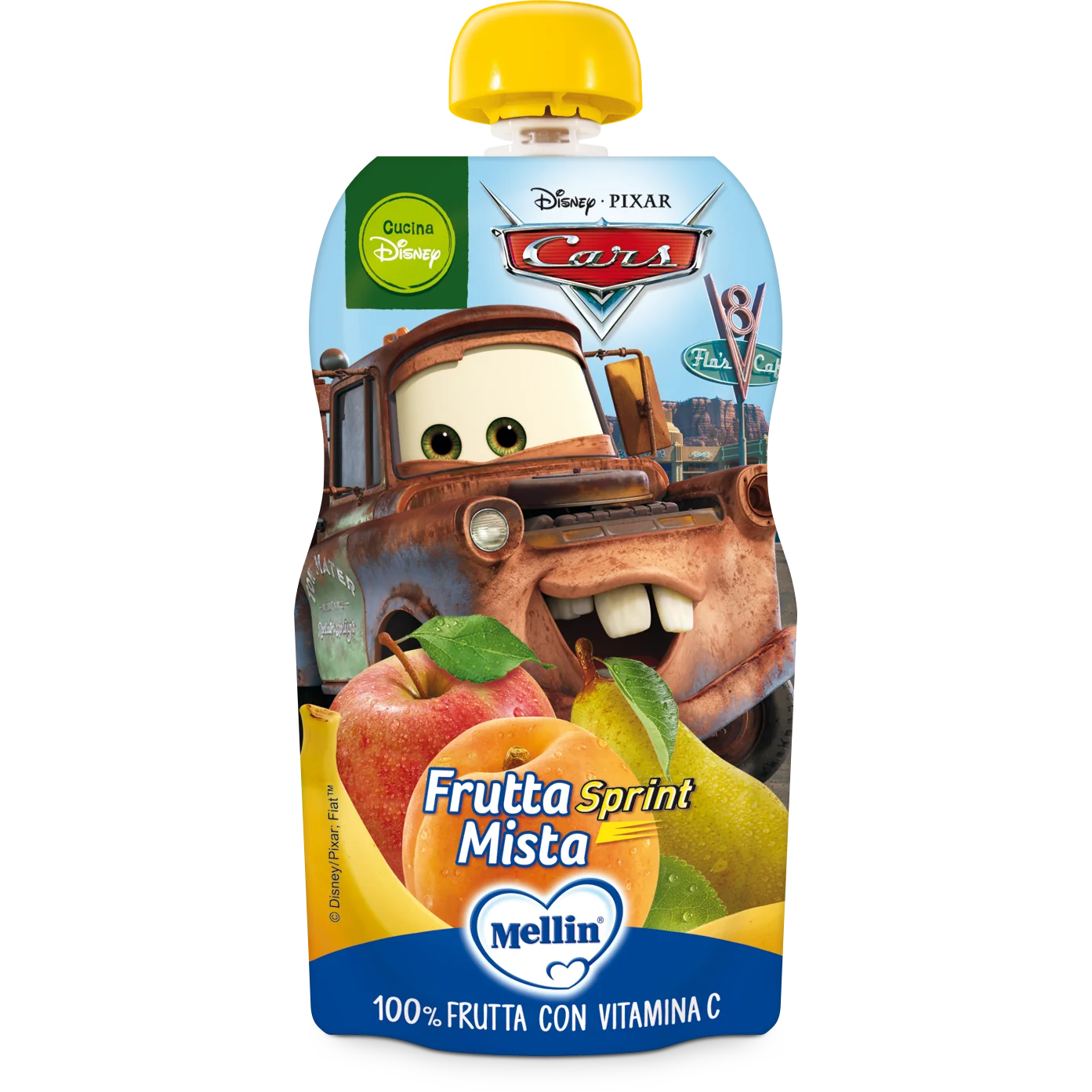 Mellin Pouch Disney Cars 110 g Frutta Mista