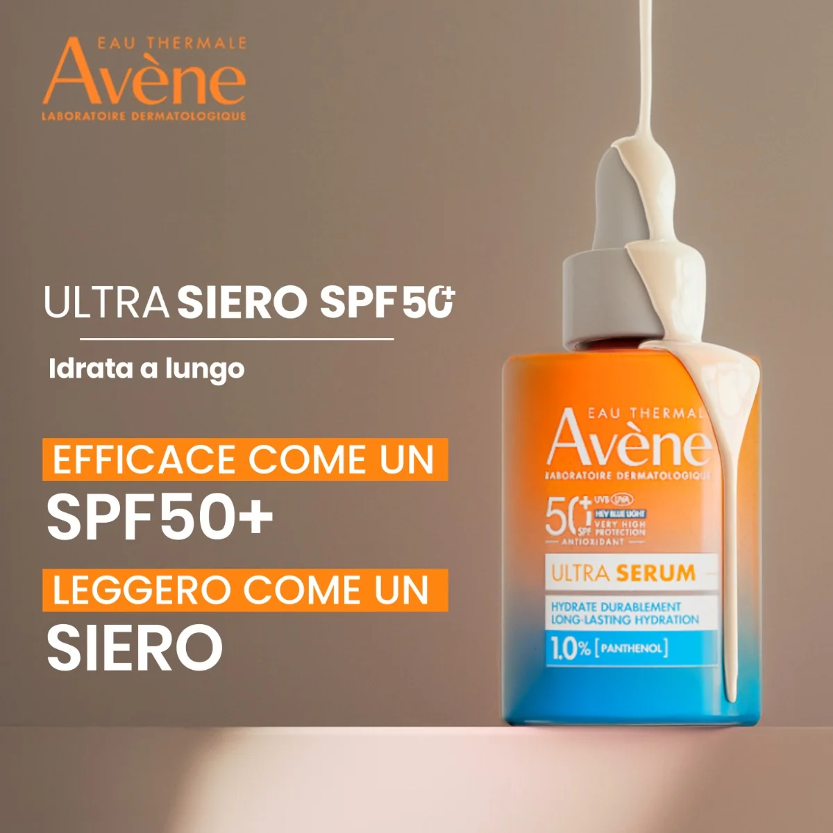Avene Eau Thermale Avene Solare Ultra Siero Idrata A Lungo Spf50+ 30 Ml Ultra Leggero