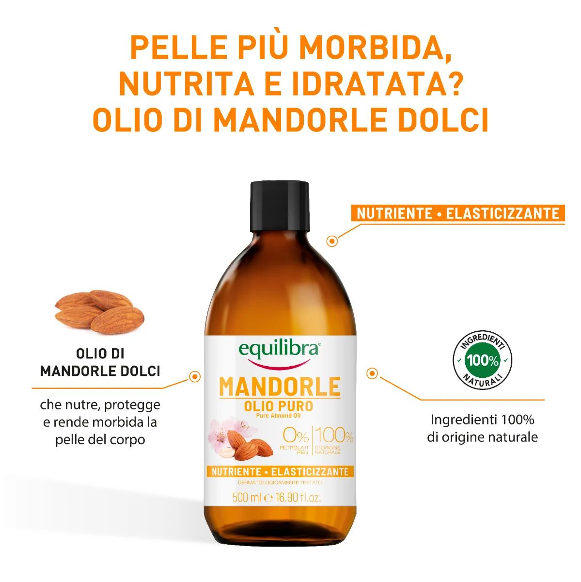 Equilibra Olio Mandorle Puro 500 Ml Emolliente