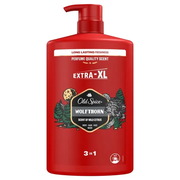 Old Spice Shower Gel&Shampoo Wolfthorn 1L Per capelli viso e corpo