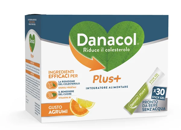 Danacol Plus+ 30 Stickgel Integratore alimentare per il colesterolo