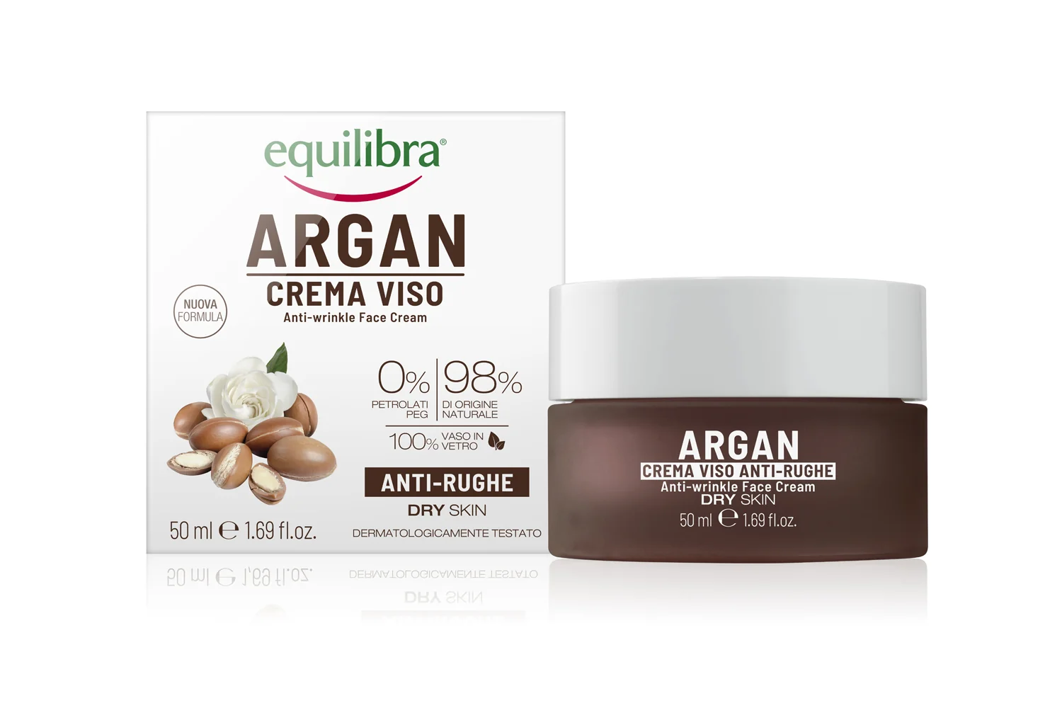 Equilibra Argan Crema Viso Antirughe 50 Ml Effetto Liftante