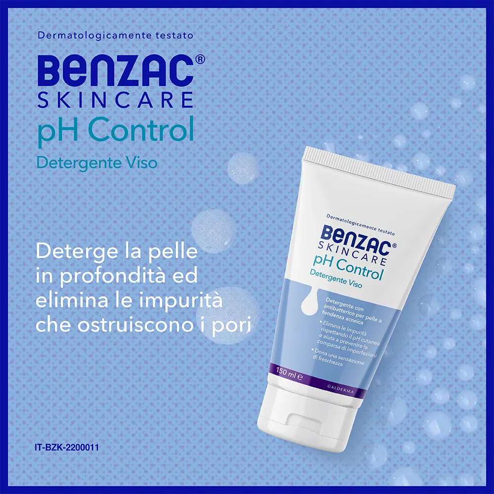 Benzac Skincare Ph Control Detergente Viso Pelle Acneica 150ml 
