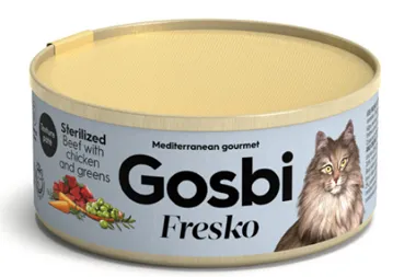 GOSBI FRESKO CAT STERILIZED BEEF CHICKEN GREENS 70 G