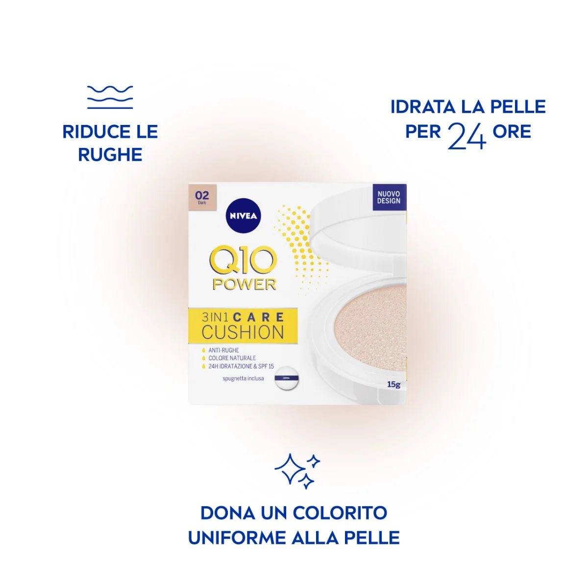 Nivea Q10 Plus Anti-Age 3 in 1 Skin Care Cushion Dark Azione Idratante